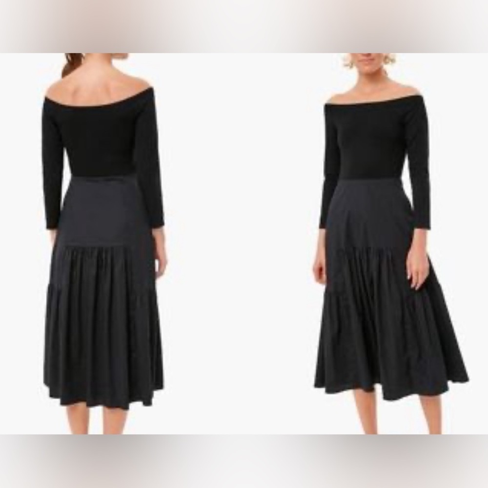 Tuckernuck Marissa midi dress Ladies size xs Black 3/4 sleeve fit flare